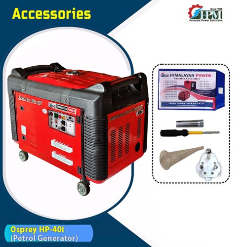4 KVA Inverter Generator, Petrol Run, Model Osprey HP-40i, Recoil Start